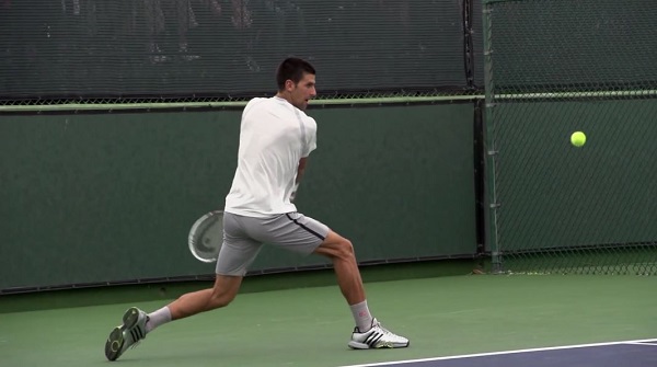 Novak Djokovic Backhand In Super Slow Motion 4  Indian Wells 2013
