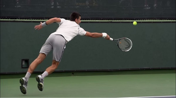 Novak Djokovic Backhand In Super Slow Motion 5  Indian Wells 2013