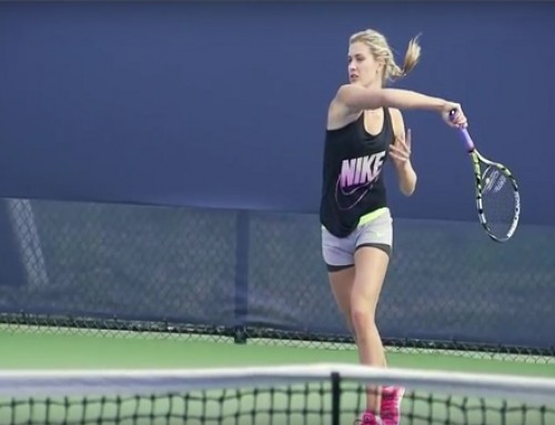 Eugenie Bouchard in Super Slow Motion | Forehand and Backhand #1 | Western & Southern Open 2014