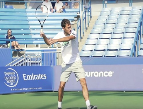 Jerzy Janowicz in Super Slow Motion | Forehand #2 | Western & Southern Open 2014