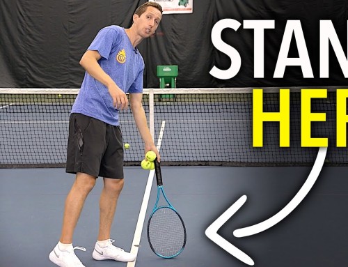 Stand HERE to start Improving your tennis!