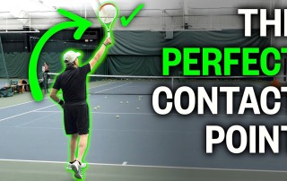 the ideal contact point for your tennis serve
