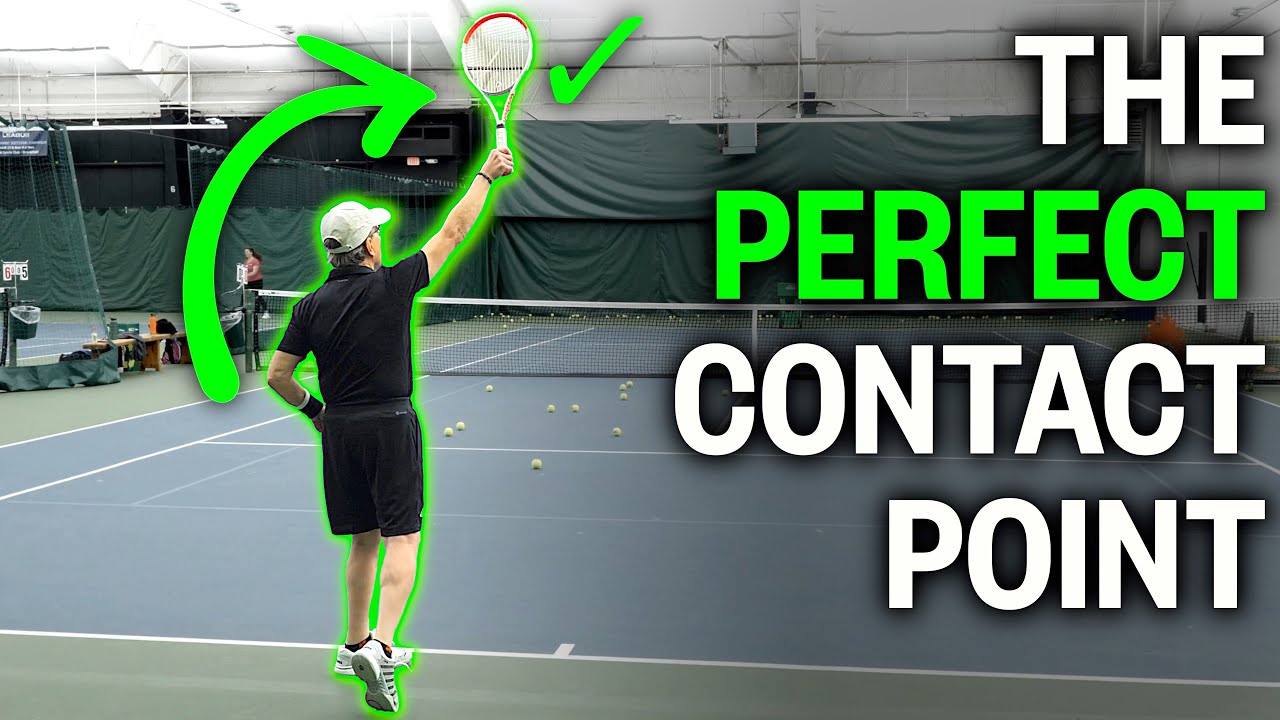 the ideal contact point for your tennis serve