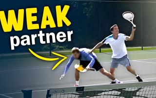 doubles tennis strategy weak partner